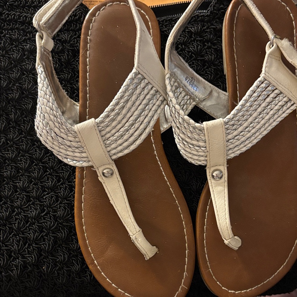 Girls Braided Sandals 3 1/2